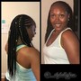 2 braids natural hair