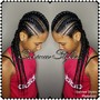 Medium feed in braided  ponytail