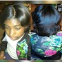 Half up/down  Sew In