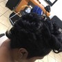 updos on relaxed hair