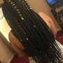 Small boho knotless braids waist length