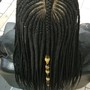 Jumbo knotless Braids ( mid back)