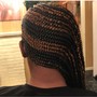 Man bun Braids/weave