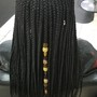 Jumbo knotless Braids ( mid back)