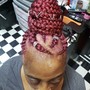 Mohawk with Crochet Hair in Middle