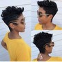 Virgin Relaxer Pixie Cut and Style