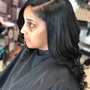 Haircut w/shampoo blow dry long/ex long