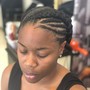 2 braids med (no hair added)