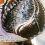 Medium Box Braids on natural  hair with beads