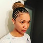 Top cornrows/individuals (all to the back) hair included