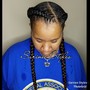 Natural  hair braided updo