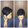 Shampoo, Silk Out, and Cut on Natural Hair/Silk Out