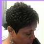 Shampoo, Cut, and Style on Relaxed Hair