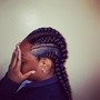 Braids with heat(add if you need your hair straightened) before braids