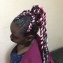 Braids with heat(add if you need your hair straightened) before braids