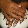 Pedicure with gel overlay and or tip