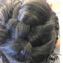 Braided ponytail (natural hair)