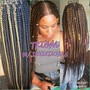 Tucking Color Hair Into Box Braids