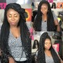 Large Knotless Braids (mid back)