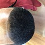 Hot towel straight razor bald head