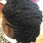 Natural hair cornrow (no hair added)