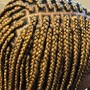 Reg size box braids (below the booty)