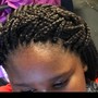 Reg size box braids (below the booty)