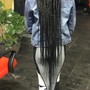 Large box braids butt length