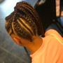 Feed in cornrows 2 rows