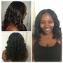 Half up half down ponytail quick weave