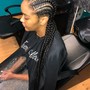 Big Sideways feed in braids