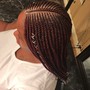 Med bohemian Knotless Bob