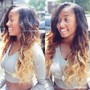 Protein treatment (relaxed hair) and style