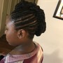 Large Feed-in ponytail