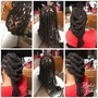 Medium /shoulder length  Loc retwist and style