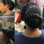 updos on relaxed hair