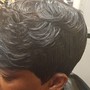 Senior Shampoo & basic style on relaxed hai