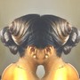 Updo/sleek ponytail