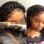 updos on relaxed hair