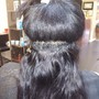 Tape-in hair extensions with the ha