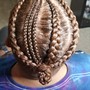 Kid's Cornrows with weave