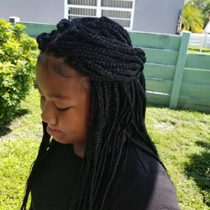 big red box braids