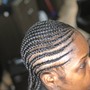 Straight back men braids