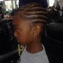 Kid's Braided ponytail/bun