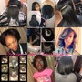 Half up/down  Sew In