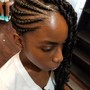 Cornrows natural hair with design