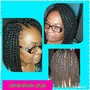 Med knotless  Braids(waist