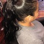 Sleek ponytail