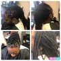 Half  ponytail/ half sew in