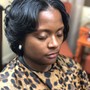 Rod Set On Relaxed Hair